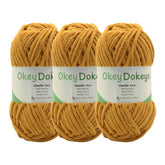 orange super bulky weight yarn in a 3 bundle